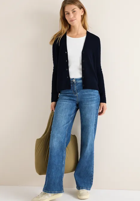 Cardingan mit Strickdetails urban dark blue
