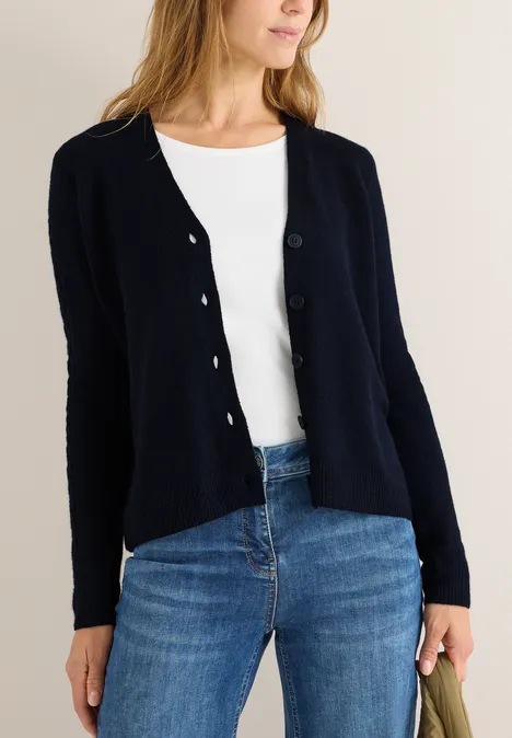 Cardingan mit Strickdetails urban dark blue