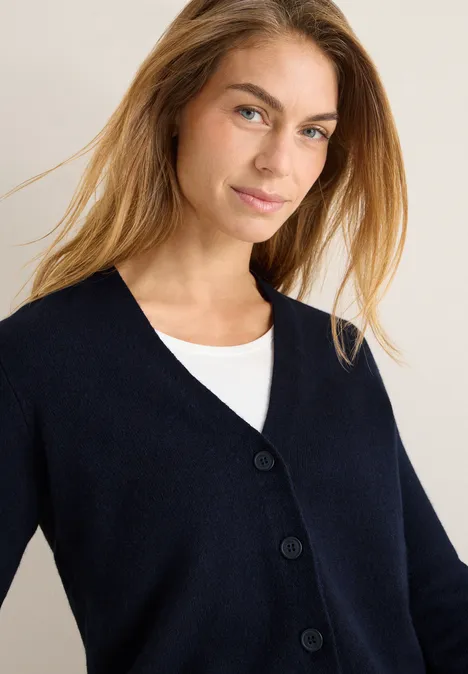 Cardingan mit Strickdetails urban dark blue