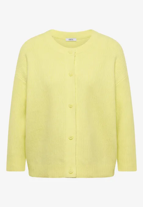 Kurzer Cardigan iced yellow melange