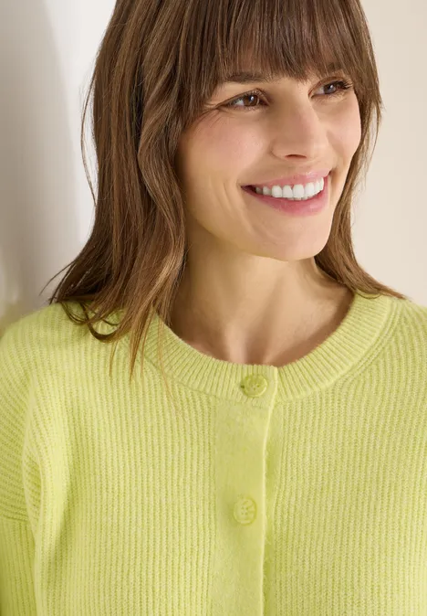 Kurzer Cardigan iced yellow melange