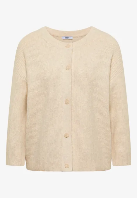 Cardigan court egg beige melange