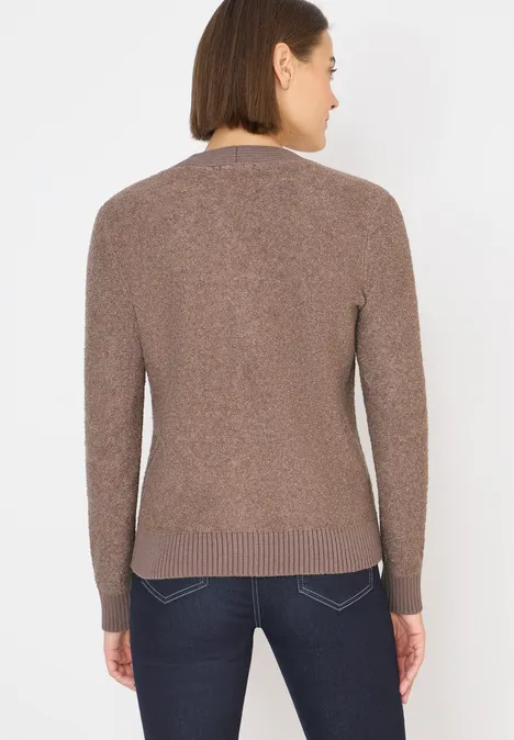 Softer Bouclé Cardigan chocolate mousse melange Softer Bouclé Cardigan chocolate mousse melange