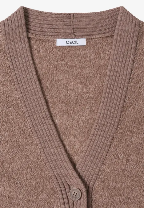 Softer Bouclé Cardigan chocolate mousse melange Softer Bouclé Cardigan chocolate mousse melange