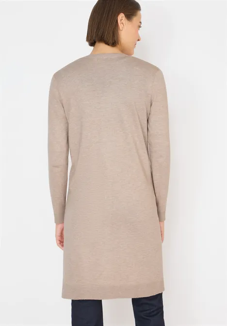 Langer Cardigan sandalwood beige melange Langer Cardigan sandalwood beige melange