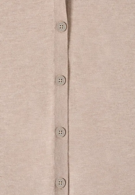 Langer Cardigan sandalwood beige melange Langer Cardigan sandalwood beige melange