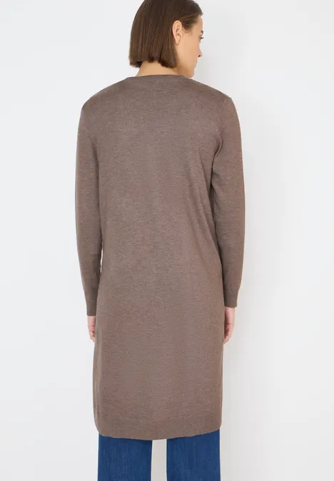 Langer Cardigan chocolate mousse melange Langer Cardigan chocolate mousse melange