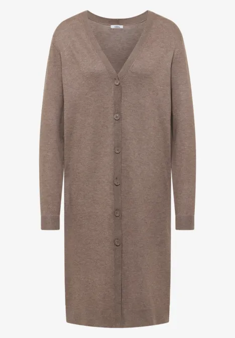 Langer Cardigan chocolate mousse melange Langer Cardigan chocolate mousse melange