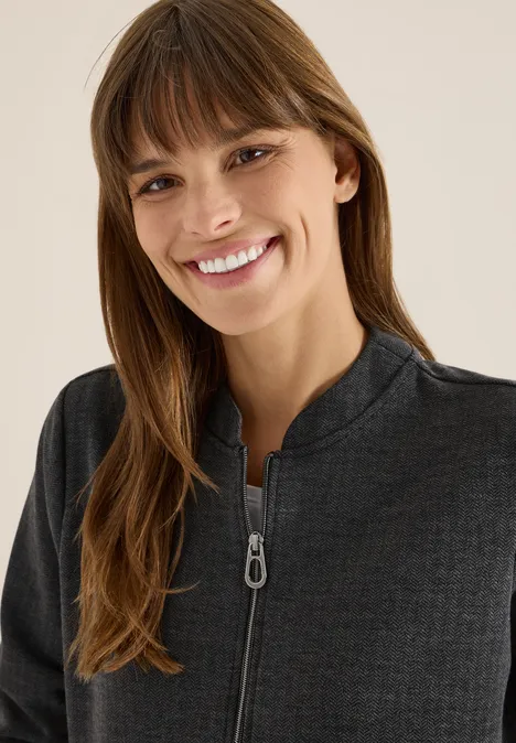 Herringbone Jacke Black
