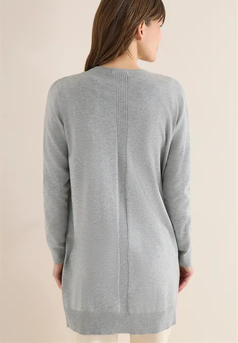 Langer Basic Cardigan mineral grey melange Langer Basic Cardigan mineral grey melange