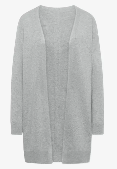 Langer Basic Cardigan mineral grey melange Langer Basic Cardigan mineral grey melange