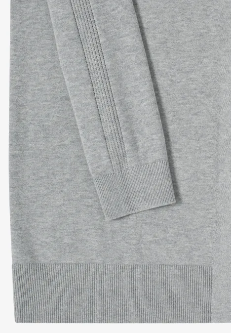Langer Basic Cardigan mineral grey melange Langer Basic Cardigan mineral grey melange