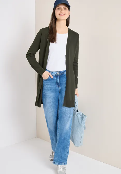 Langer Basic Cardigan khaki Langer Basic Cardigan khaki