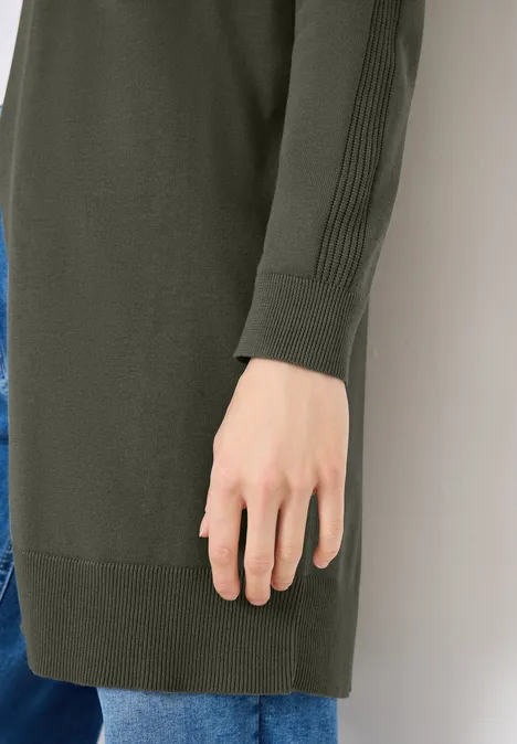 Langer Basic Cardigan khaki Langer Basic Cardigan khaki