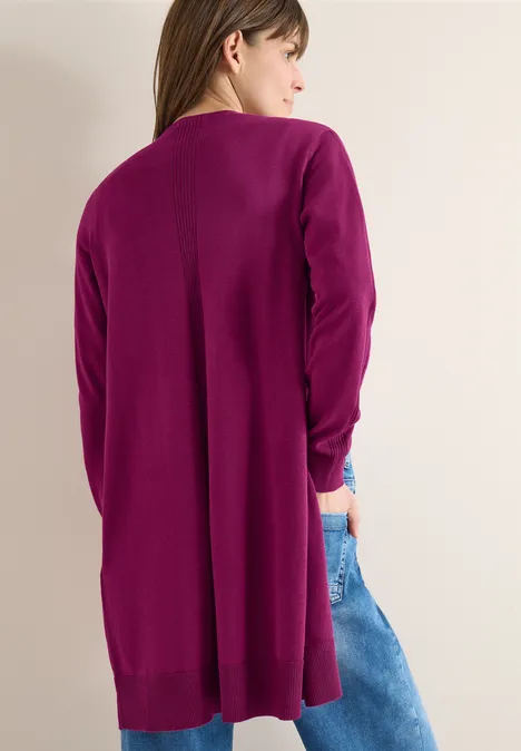 Langer Basic Cardigan magenta purple Langer Basic Cardigan magenta purple