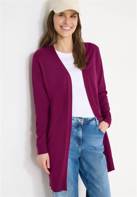 Langer Basic Cardigan magenta purple Langer Basic Cardigan magenta purple