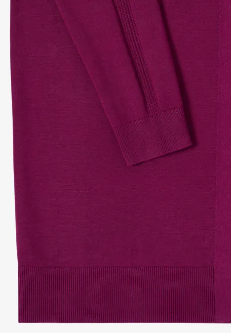 Langer Basic Cardigan magenta purple Langer Basic Cardigan magenta purple