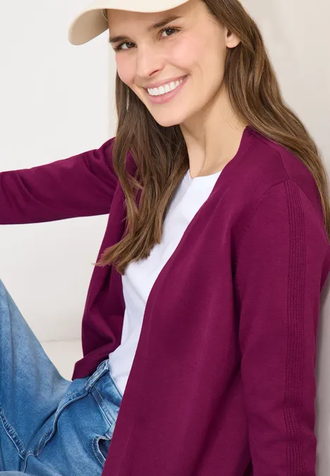 Langer Basic Cardigan magenta purple Langer Basic Cardigan magenta purple
