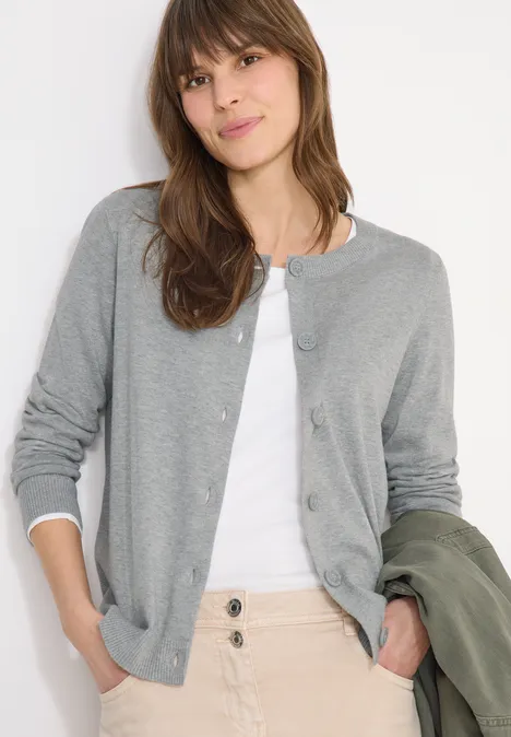 Basic Cardigan mineral grey melange Basic Cardigan mineral grey melange