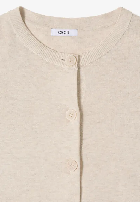 Basis vest egg beige melange