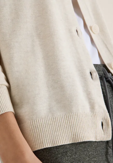 Basis vest egg beige melange