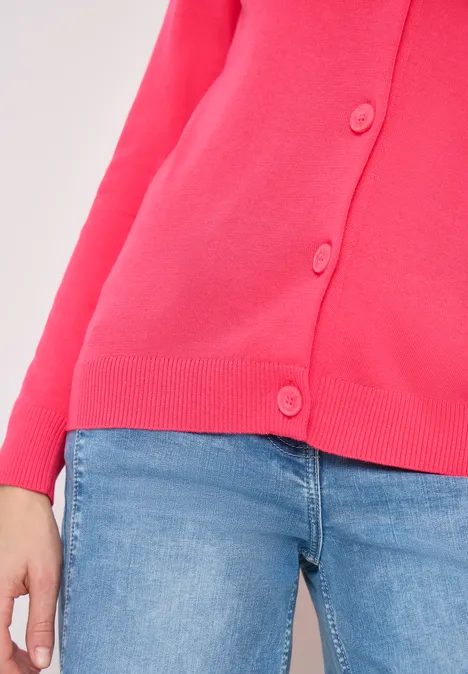 Cardigan de base geranium red