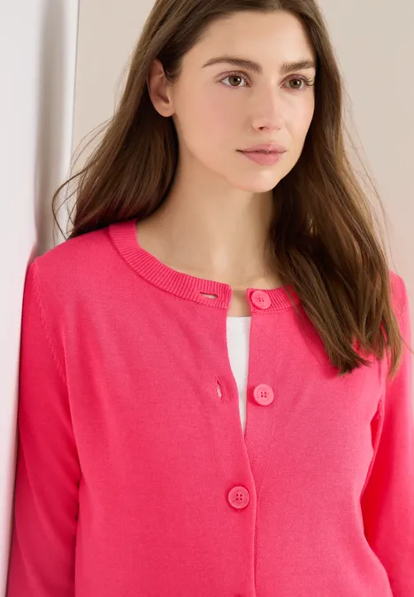 Cardigan de base geranium red