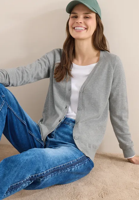 Basic Cardigan mineral grey melange Basic Cardigan mineral grey melange