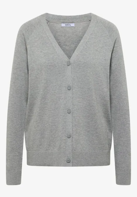 Basic Cardigan mineral grey melange Basic Cardigan mineral grey melange