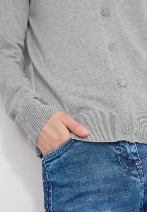 Basic Cardigan mineral grey melange Basic Cardigan mineral grey melange