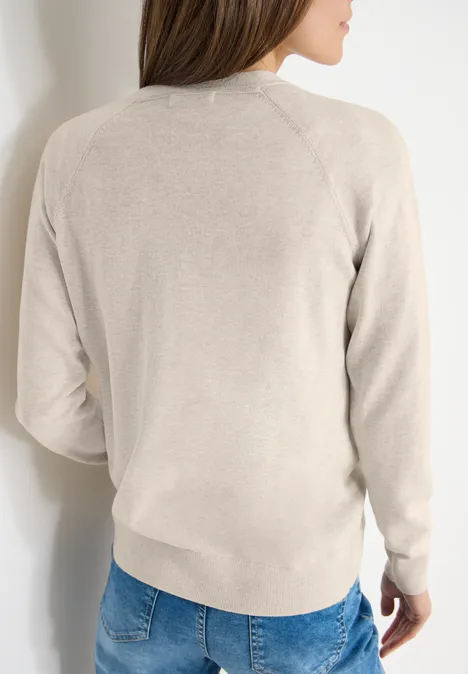 Basis vest egg beige melange