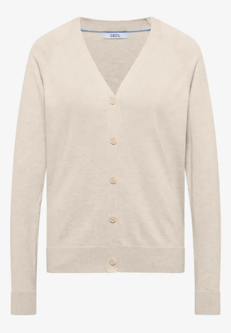 Basis vest egg beige melange