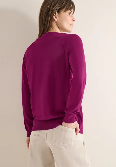 Basic Cardigan magenta purple Basic Cardigan magenta purple