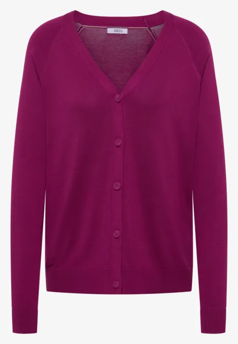 Basic Cardigan magenta purple Basic Cardigan magenta purple
