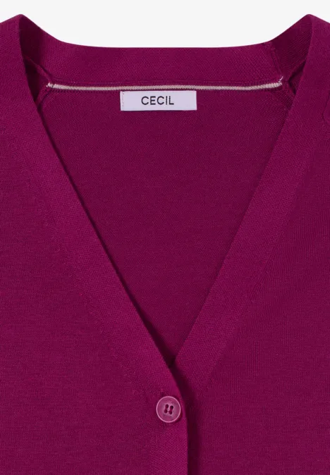 Basic Cardigan magenta purple Basic Cardigan magenta purple