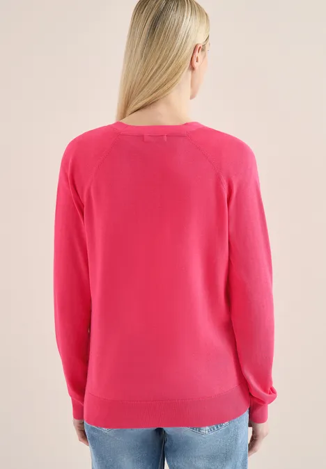 Kardigan Basic geranium red