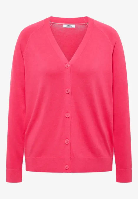 Kardigan Basic geranium red