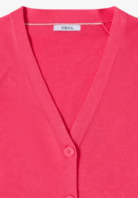 Kardigan Basic geranium red