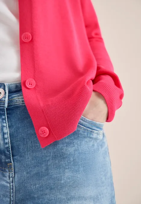 Kardigan Basic geranium red