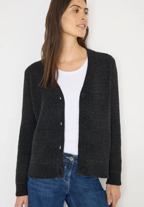 Federgarn Cardigan Black