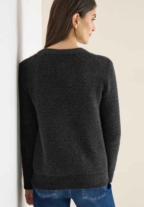 Federgarn Cardigan Black