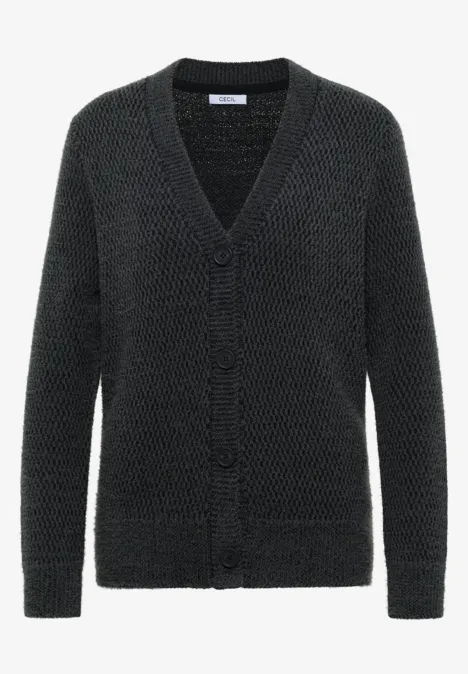 Federgarn Cardigan Black