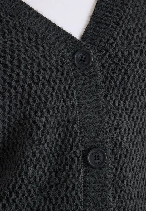 Federgarn Cardigan Black
