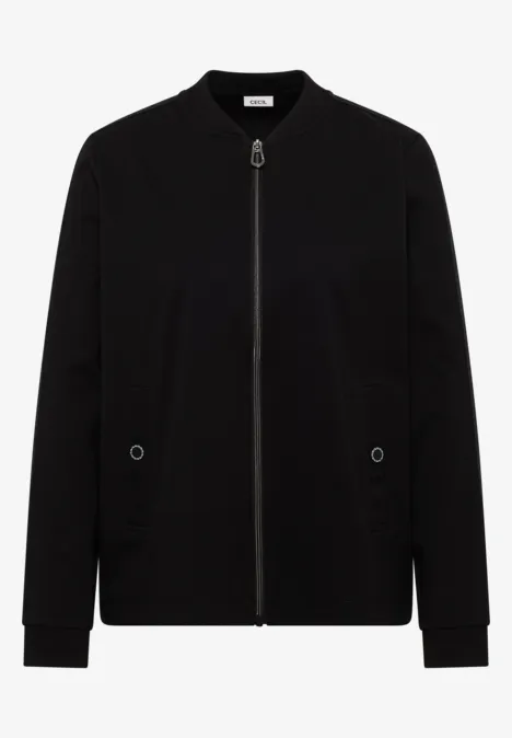 Sweat met leopatroon Black