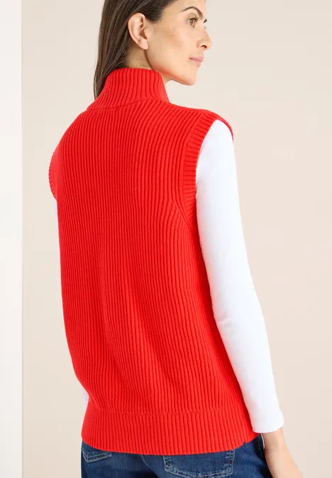 Strukturweste mit Zipper pumpkin orange Strukturweste mit Zipper pumpkin orange