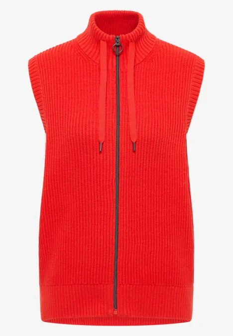 Strukturweste mit Zipper pumpkin orange Strukturweste mit Zipper pumpkin orange