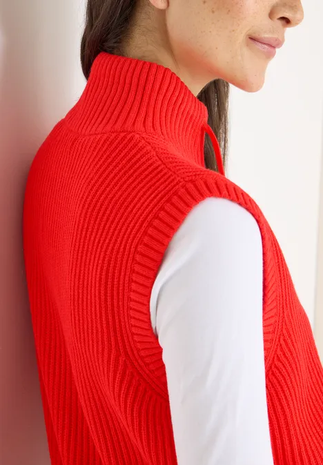 Strukturweste mit Zipper pumpkin orange Strukturweste mit Zipper pumpkin orange