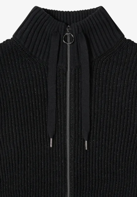 Strukturweste mit Zipper Black