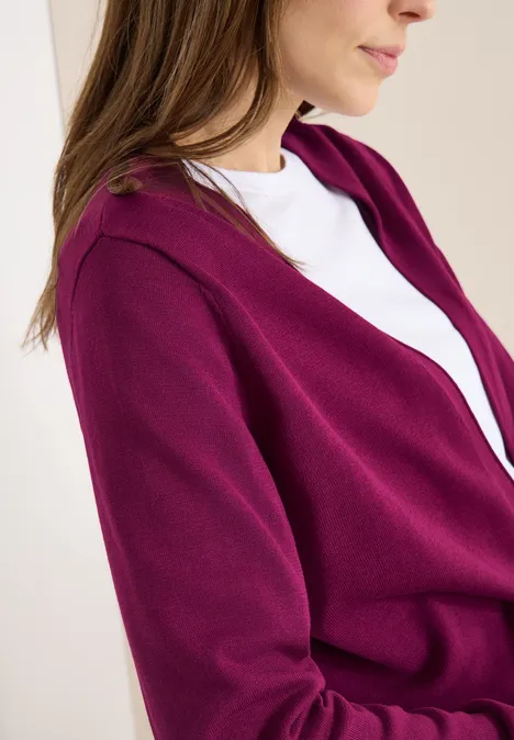 Basic Cardigan magenta purple