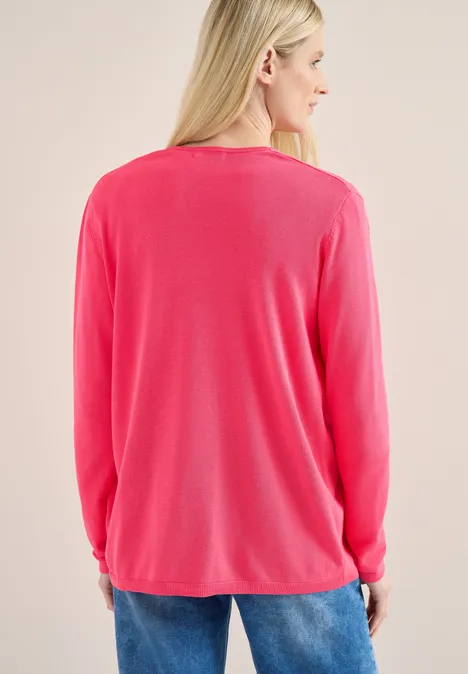 Cardigan de base geranium red